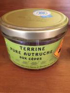 Terrine pur autruche aux cepes 180 g